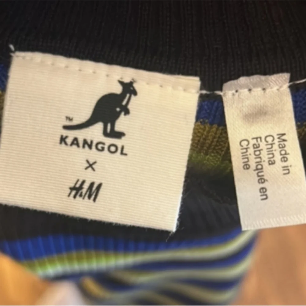 Kangol X H&M Multicolor Striped Long Sleeve Crop Top Size Extra Small Stretchy - Picture 4 of 6